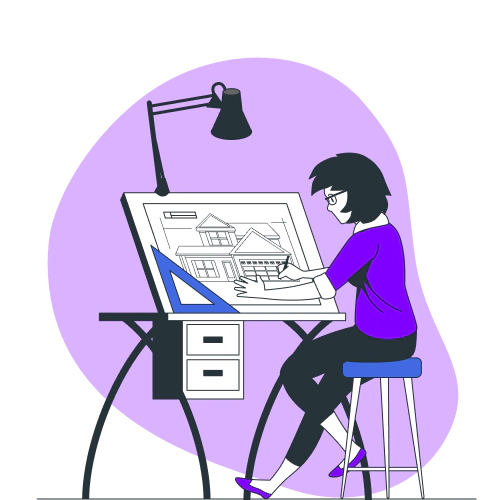 Illustration d'une architecte